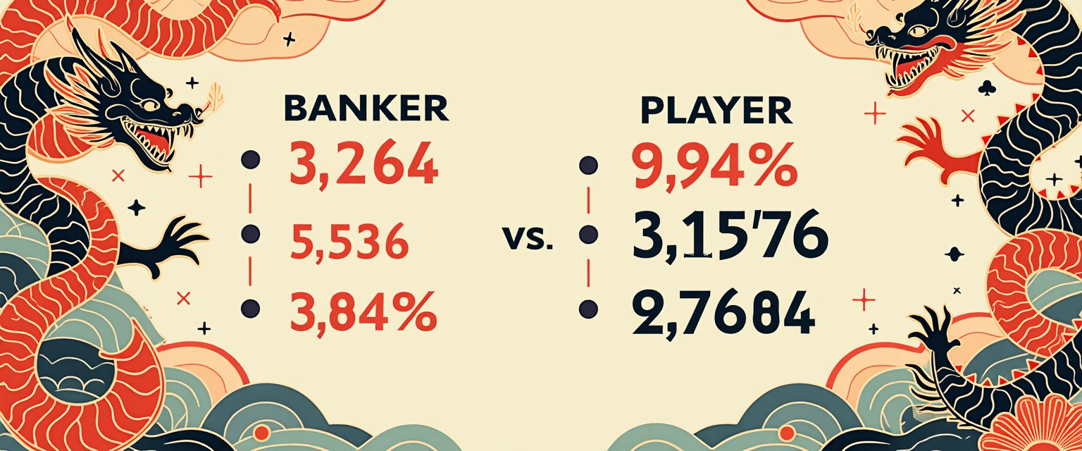 Biểu đồ so sánh tỷ lệ thắng giữa Banker và Player